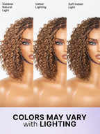 Readitress™ Boho Braids Deep Curly Glueless 5x5 Closure Lace with Braided Top Human Hair Wig Pre-Cut Lace