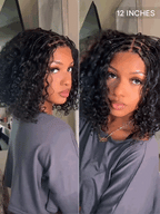 Readitress™ Boho Braids Deep Curly Glueless 5x5 Closure Lace with Braided Top Human Hair Wig Pre-Cut Lace