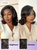Effortlessly Chic Butterfly Cut Layered Wavy Glueless HD Minimalist Lace Short Wig
