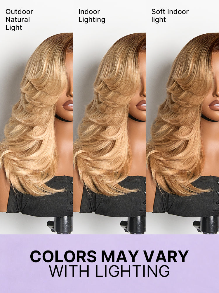 Effortlessly Chic Butterfly Cut Layered Wavy Glueless HD Minimalist Lace Short Wig