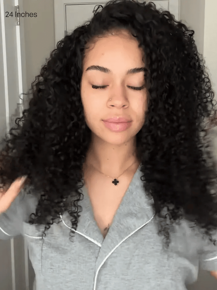 Luvme Too Easy Texture™ 3-In-1 Half Wig 180% Density Kinky Curly Glueless Flexi-Fit Drawstring Wig