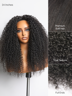 Luvme Too Easy Texture™ 3-In-1 Half Wig 180% Density Kinky Curly Glueless Flexi-Fit Drawstring Wig