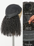 Luvme Too Easy Texture™ 3-In-1 Half Wig 180% Density Kinky Curly Glueless Flexi-Fit Drawstring Wig