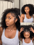 Luvme Too Easy Texture™ 3-In-1 Half Wig 180% Density Kinky Curly Glueless Flexi-Fit Drawstring Wig