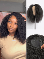 Luvme Too Easy Texture™ 3-In-1 Half Wig 180% Density Kinky Curly Glueless Flexi-Fit Drawstring Wig