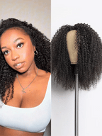 Luvme Too Easy Texture™ 3-In-1 Half Wig 180% Density Kinky Curly Glueless Flexi-Fit Drawstring Wig