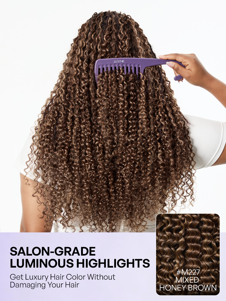 Miracle Knots Colored Crochet Hair Wet and Wavy Highlights | Mix Brown for for Boho Braids | Crochet Weaves | Fulani Braids | Twists Pre-Separated Lightweight Full & Soft Pre-Looped Human Hair Extensions Protective Style