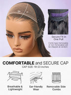 NatureMAX™ 200% Density Loose Wave Glueless 13x6 HD Lace Front Wig Human Hair Pre-Cut Lace Flexi-Fit Drawstring Cap