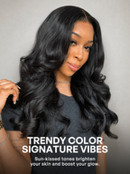 Jet Black Loose Body Wave Glueless 5x5 Closure Lace Wig 100% Human Hair