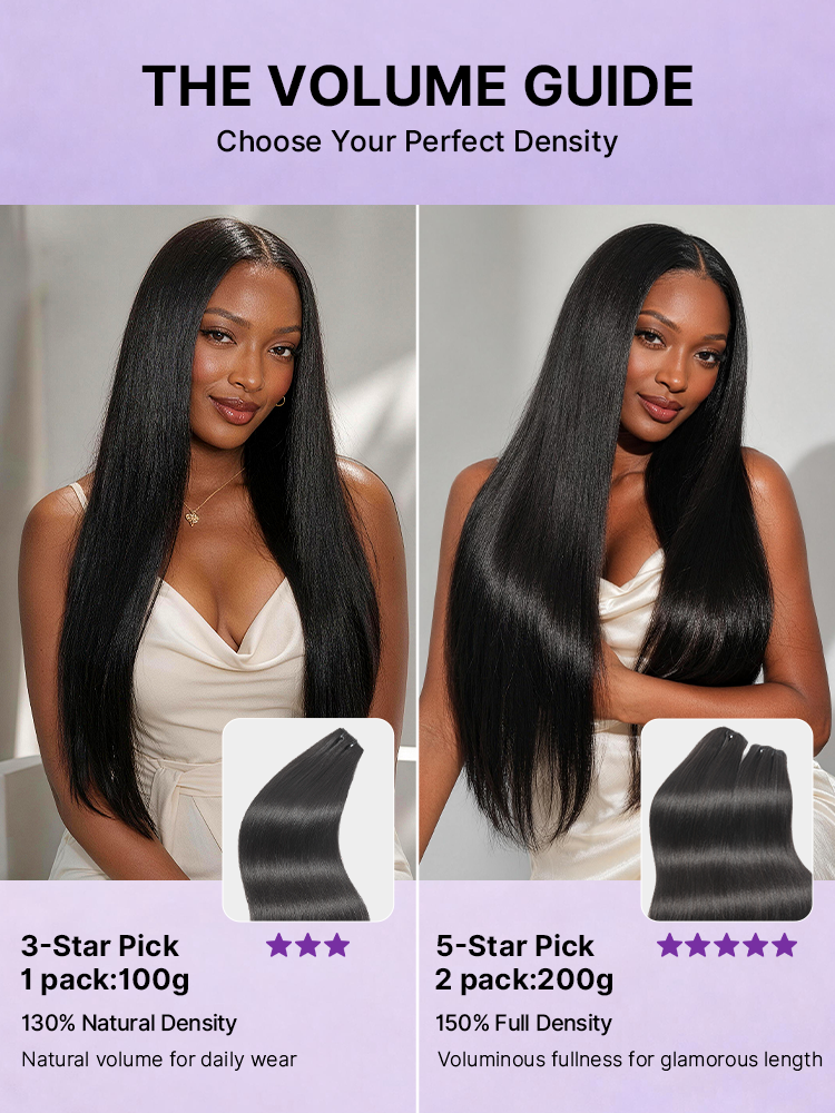 Yaki Straight 0.59mm Zero Trace Invisible Clip in Hair Extensions 100g 7pcs / 6pcs Seamless Blend & Lightweight for Daily Styling