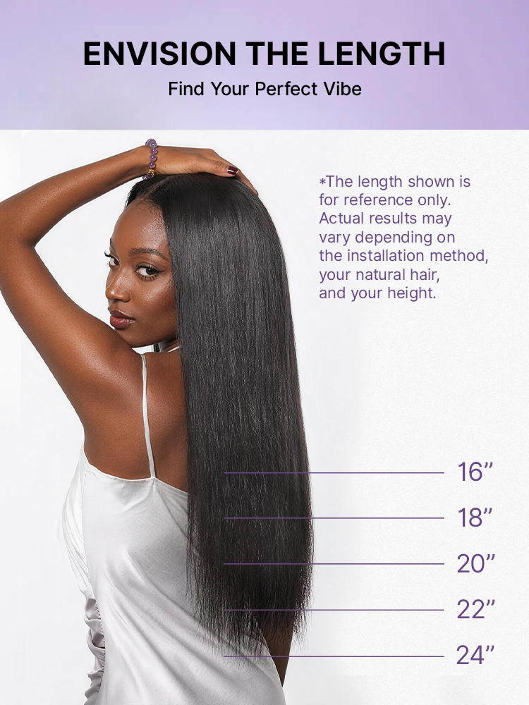 Yaki Straight 0.59mm Zero Trace Invisible Clip in Hair Extensions 100g 7pcs / 6pcs Seamless Blend & Lightweight for Daily Styling