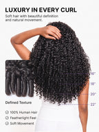 Miracle Knots Crochet Hair Wet and Wavy Water Wave | Kinky Straight for Boho Braids | Crochet Weaves | Fulani Braids | Twists Pre-Separated Lightweight Full & Soft Pre-Looped Human Hair Extensions Protective Style