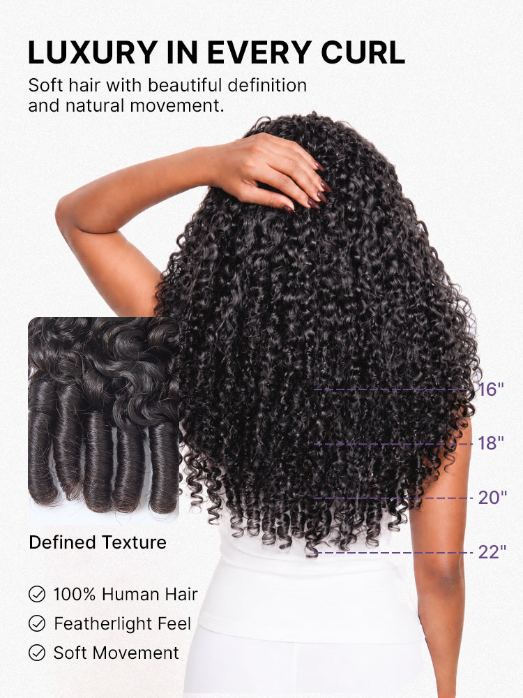 Miracle Knots Crochet Hair Wet and Wavy Water Wave | Kinky Straight for Boho Braids | Crochet Weaves | Fulani Braids | Twists Pre-Separated Lightweight Full & Soft Pre-Looped Human Hair Extensions Protective Style