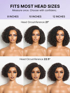 Trendy Short Cut Curly Minimalist HD Lace Glueless Side Part Wig 100% Human Hair Pre-Cut Lace