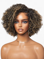 Trendy Short Cut Curly Minimalist HD Lace Glueless Side Part Wig 100% Human Hair Pre-Cut Lace