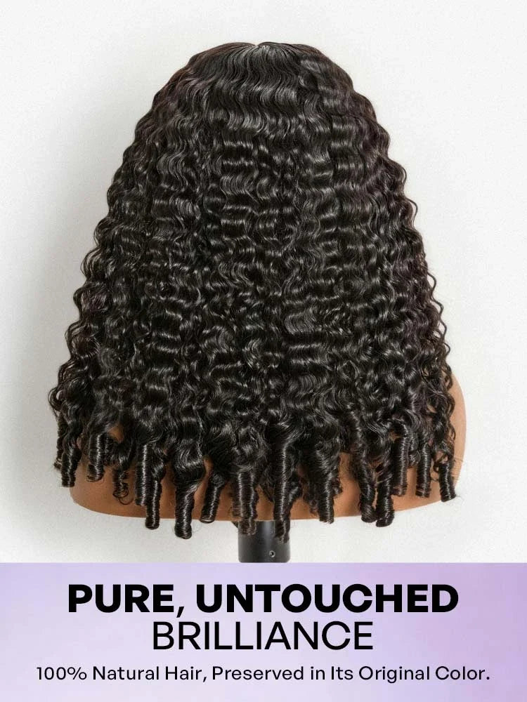 Luvme All-Day Comfort Wig 180% Density Burmese Curly Finger Coil Ends PartingMax Glueless 7x6 Closure HD Lace Wig Pre-Cut Lace
