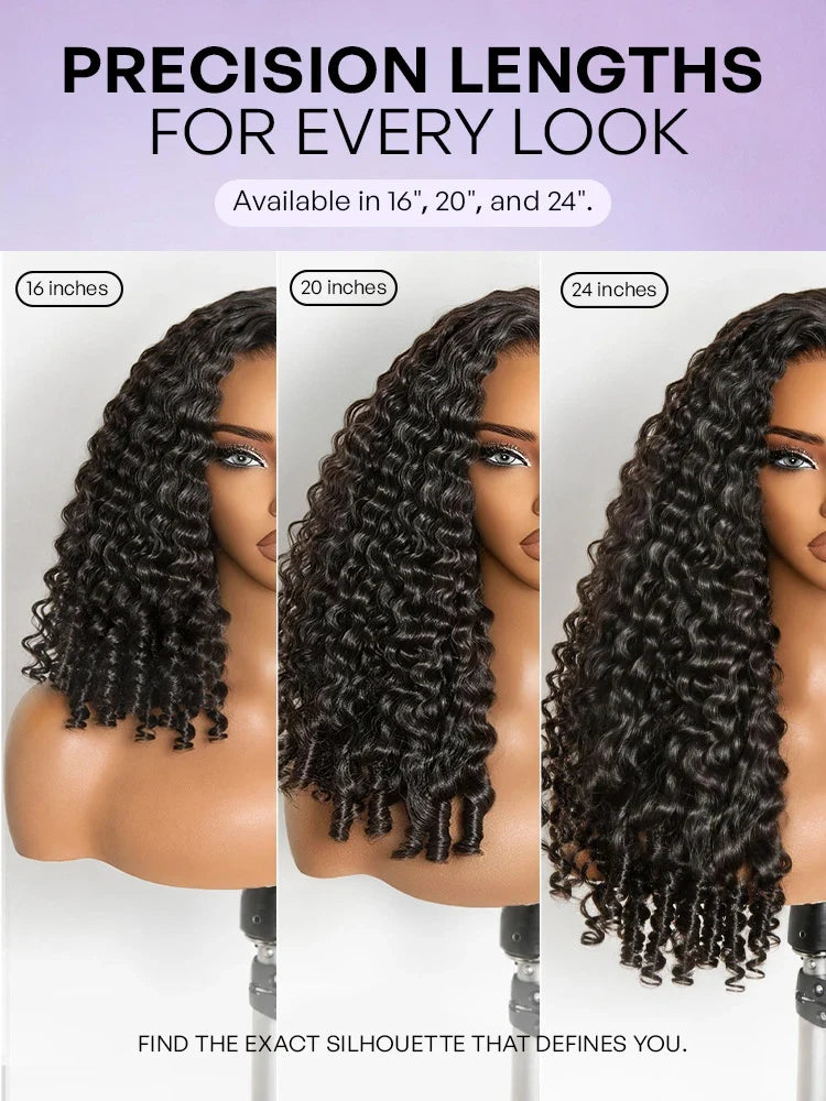 Luvme All-Day Comfort Wig 180% Density Burmese Curly Finger Coil Ends PartingMax Glueless 7x6 Closure HD Lace Wig Pre-Cut Lace