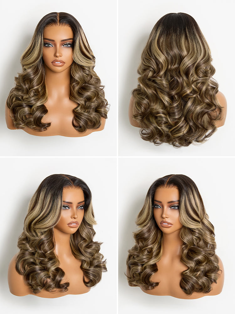 Luvme All-Day Comfort Wig 180% Density Loose Wave Sun-Kissed Blonde Highlight Glueless 7x6 Closure HD Lace Wig Pre-Cut Lace