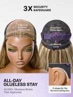 Luvme All-Day Comfort Wig 180% Density Loose Wave Sun-Kissed Blonde Highlight Glueless 7x6 Closure HD Lace Wig Pre-Cut Lace
