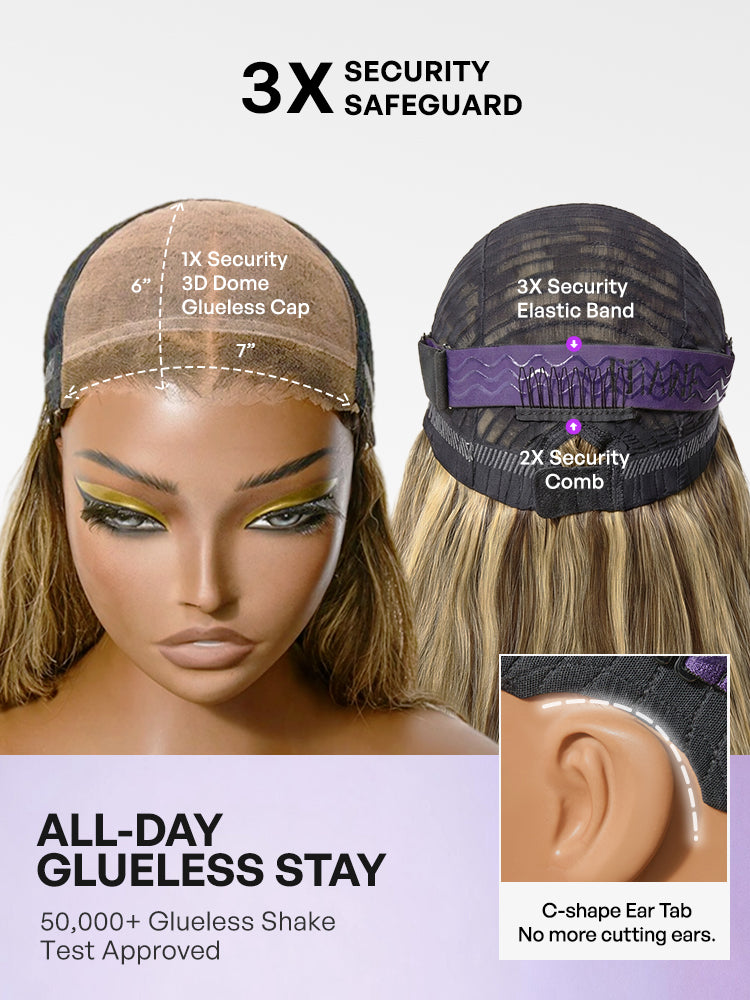 Luvme All-Day Comfort Wig 180% Density Loose Wave Sun-Kissed Blonde Highlight Glueless 7x6 Closure HD Lace Wig Pre-Cut Lace
