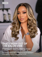 Luvme All-Day Comfort Wig 180% Density Loose Wave Sun-Kissed Blonde Highlight Glueless 7x6 Closure HD Lace Wig Pre-Cut Lace