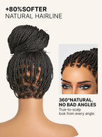 OwnScalp™ Lightweight Salon-Like Braids with a Real Scalp Look Full HD Lace Knotless Box Braided Wig - US Only
