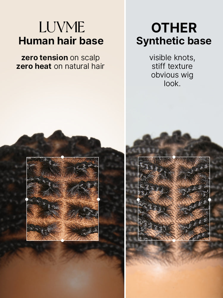 OwnScalp™ Lightweight Salon-Like Braids with a Real Scalp Look Full HD Lace Knotless Box Braided Wig - US Only