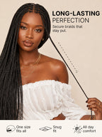 OwnScalp™ Lightweight Salon-Like Braids with a Real Scalp Look Full HD Lace Knotless Box Braided Wig - US Only