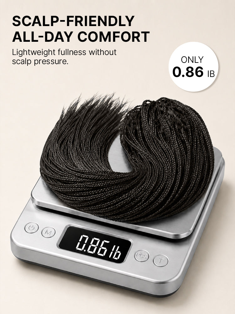 OwnScalp™ Lightweight Salon-Like Braids with a Real Scalp Look Full HD Lace Knotless Box Braided Wig - US Only