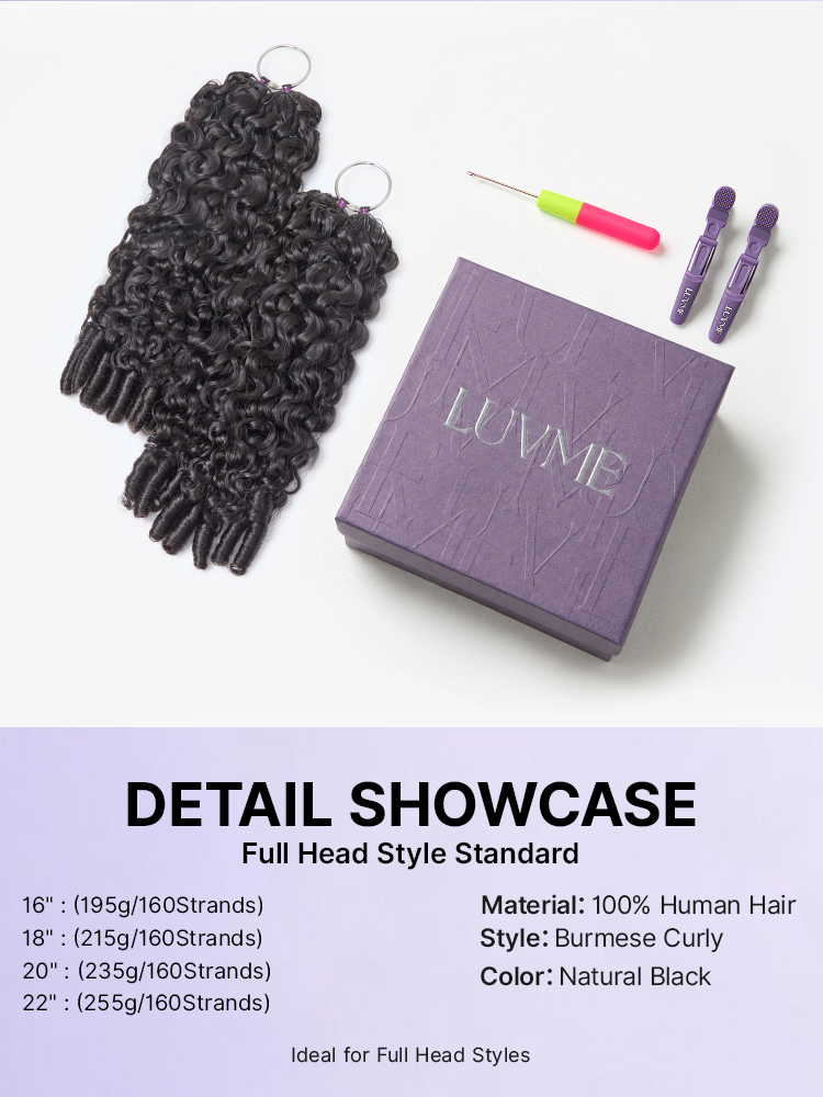 Readitress™ Pre-Separated Feather Crochet Human Hair for Miracle Knots Boho Braids | Deep Wave. Burmese Curly Protective Style (Free Gifts Included)  - US Only