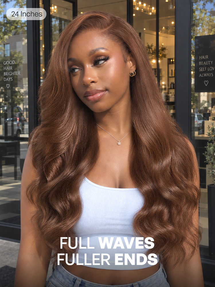 Luvme All-Day Comfort Wig 180% Density Chocolate Brown Loose Wave PartingMax Glueless 7x6 Closure HD Lace Wig Pre-Cut Lace