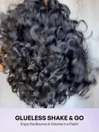 Natural Black / Brown Highlight Water Wave Pixie Cut Glueless Minimalist HD Lace Short Curly Wig
