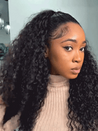 Fluffy & Full 250% Density Water Wave Glueless Half Wig Flexi-Fit Drawstring