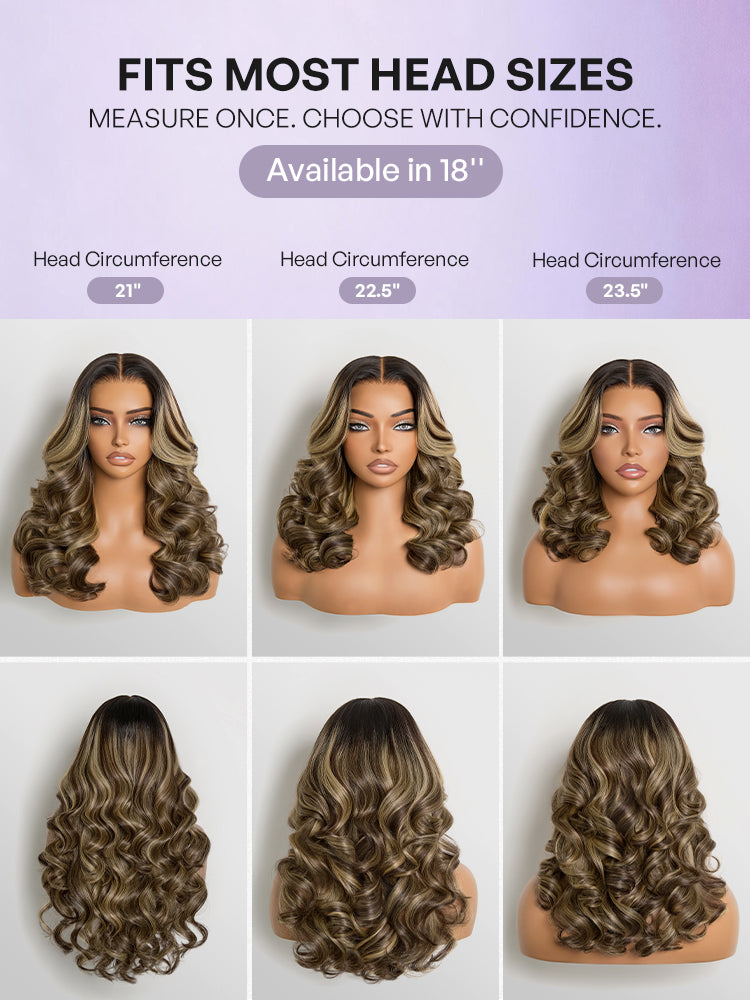Luvme All-Day Comfort Wig 180% Density Loose Wave Sun-Kissed Blonde Highlight Glueless 7x6 Closure HD Lace Wig Pre-Cut Lace