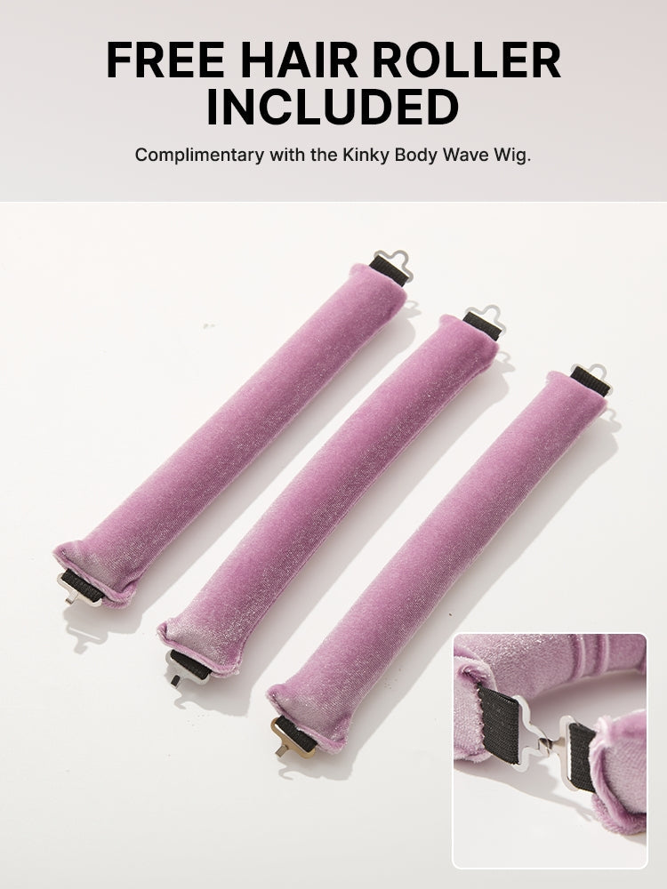 Luvme All-Day Comfort™ Wig 180% / 250% Density Kinky Body Wave / Layered Light Kinky Straight PartingMax Glueless 7x6 Closure HD Lace Wig Pre-Cut Lace