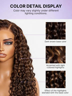 Luvme All-Day Comfort™ Wig PartingMax Brown Highlights Funmi Curly 7x6 Closure HD Lace Glueless Wig Pre Cut Lace