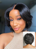 1 SEC INSTALL WIG | Elegant Boss Vibe Short Pixie Cut Natural Black / Ombre Brown Glueless Minimalist HD Lace Wig Pre Cut Lace