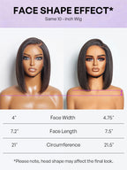 PreMax Wigs - Nature Max Yaki / Silky Bob Ear-to-Ear Glueless 13x6 Frontal HD Lace Short Bob Wig