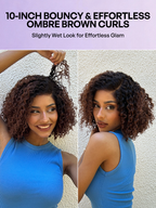 Soft-Shine Mocha Mousse Ombre - Fluffy Kinky Curl Glueless Minimalist HD Lace Wig Ready to Go