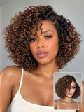 Soft-Shine Mocha Mousse Ombre - Fluffy Kinky Curl Glueless Minimalist HD Lace Wig Ready to Go