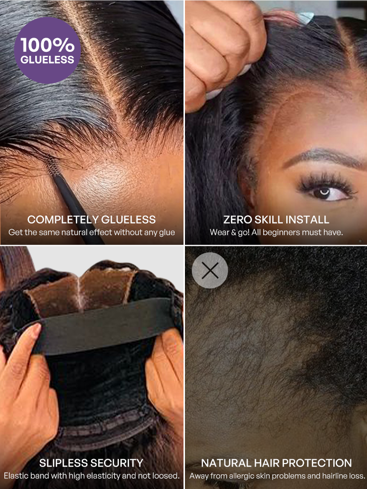 Soft-Shine Mocha Mousse Ombre - Fluffy Kinky Curl Glueless Minimalist HD Lace Wig Ready to Go