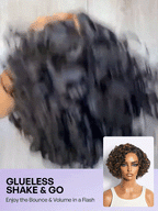 Brown Highlight Water Wave Pixie Cut Glueless Minimalist HD Lace Short Curly Wig