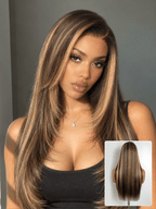 Luvme All-Day Comfort Wig 180% Density Blonde Highlight Butterfly Cut Layered Light Yaki Straight Glueless 7x6 Closure HD Lace Wig Pre-Cut Lace