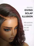 Luvme All-Day Comfort Wig 180% Density Rich Dark Plum Loose Body Wave PartingMax Glueless 7x6 Closure HD Lace Wig Pre-Cut Lace