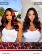 Luvme All-Day Comfort Wig 180% Density Rich Dark Plum Loose Body Wave PartingMax Glueless 7x6 Closure HD Lace Wig Pre-Cut Lace