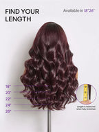 Luvme All-Day Comfort Wig 180% Density Rich Dark Plum Loose Body Wave PartingMax Glueless 7x6 Closure HD Lace Wig Pre-Cut Lace