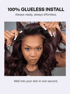 Luvme All-Day Comfort Wig 180% Density Rich Dark Plum Loose Body Wave PartingMax Glueless 7x6 Closure HD Lace Wig Pre-Cut Lace
