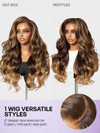 Luvme All-Day Comfort™ Wig 180% Density Sun-Kissed Blonde Ombre Highlight Loose Body Wave Glueless 7x6 Closure HD Lace Wig Pre-Cut Lace