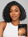 Ready to Go Water Wave Short Curly Bob Wig Glueless Minimalist HD Lace Wig Pre-Cut Lace