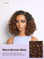 Ready to Go Water Wave Short Curly Bob Wig Glueless Minimalist HD Lace Wig Pre-Cut Lace
